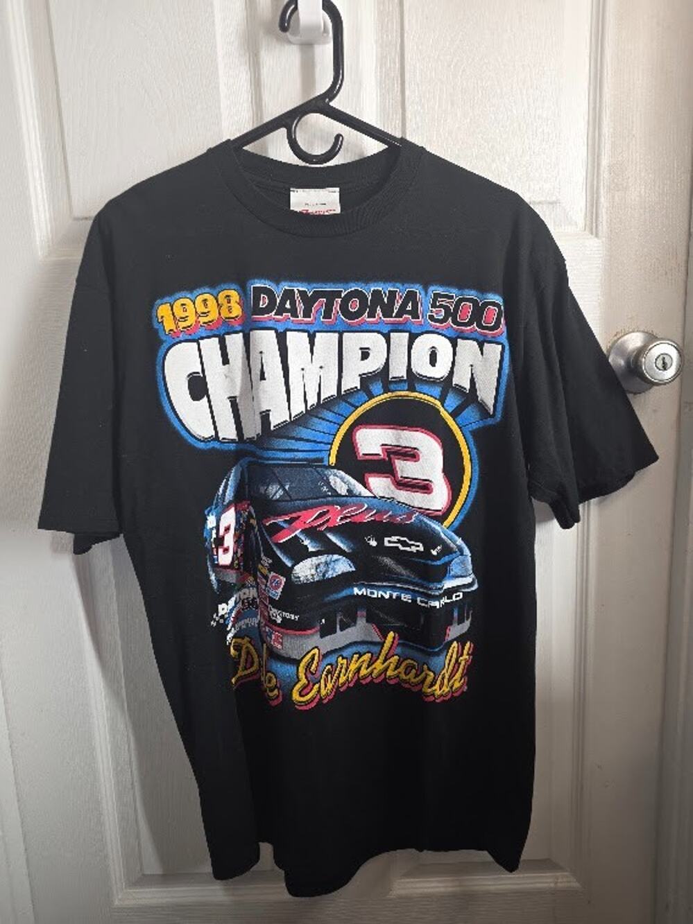 Vintage NASCAR Dale Earnhardt 90s Daytona AOP SZ L Shirt
